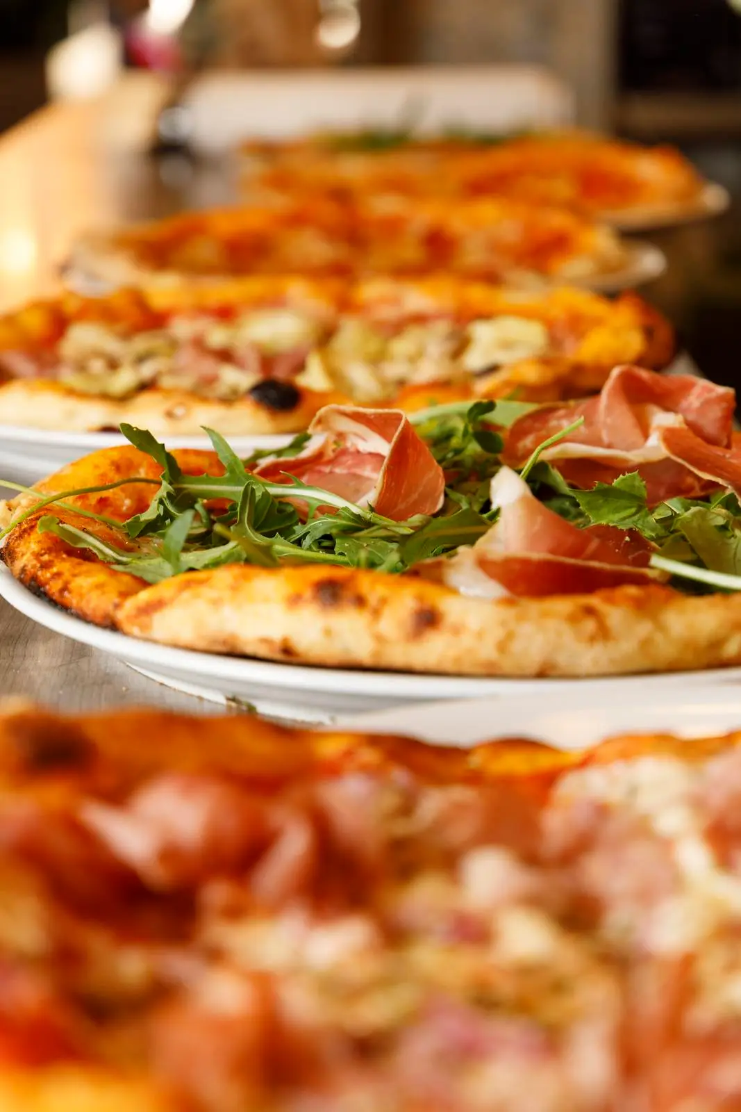 Selection of pizzas at ENCANTO